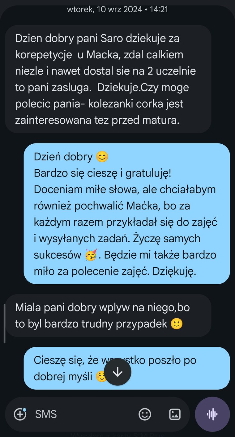 Wiadomość — Mama Maćka